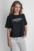 CRYSTAL BORDER LOGO GRAPHIC TEE