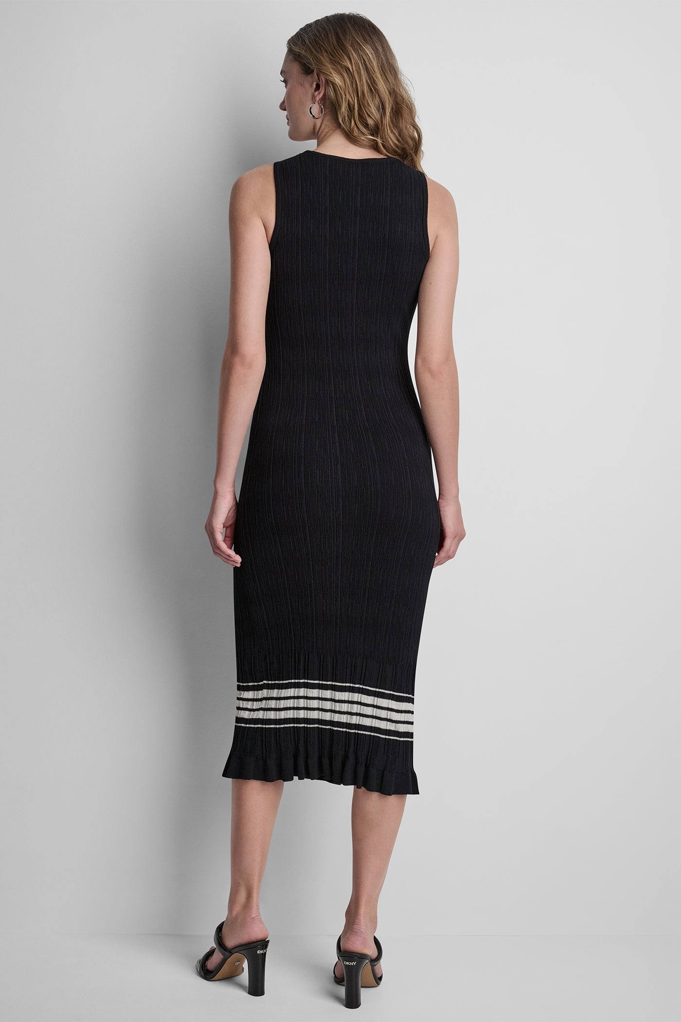 STRIPE MIDI SWEATER DRESS