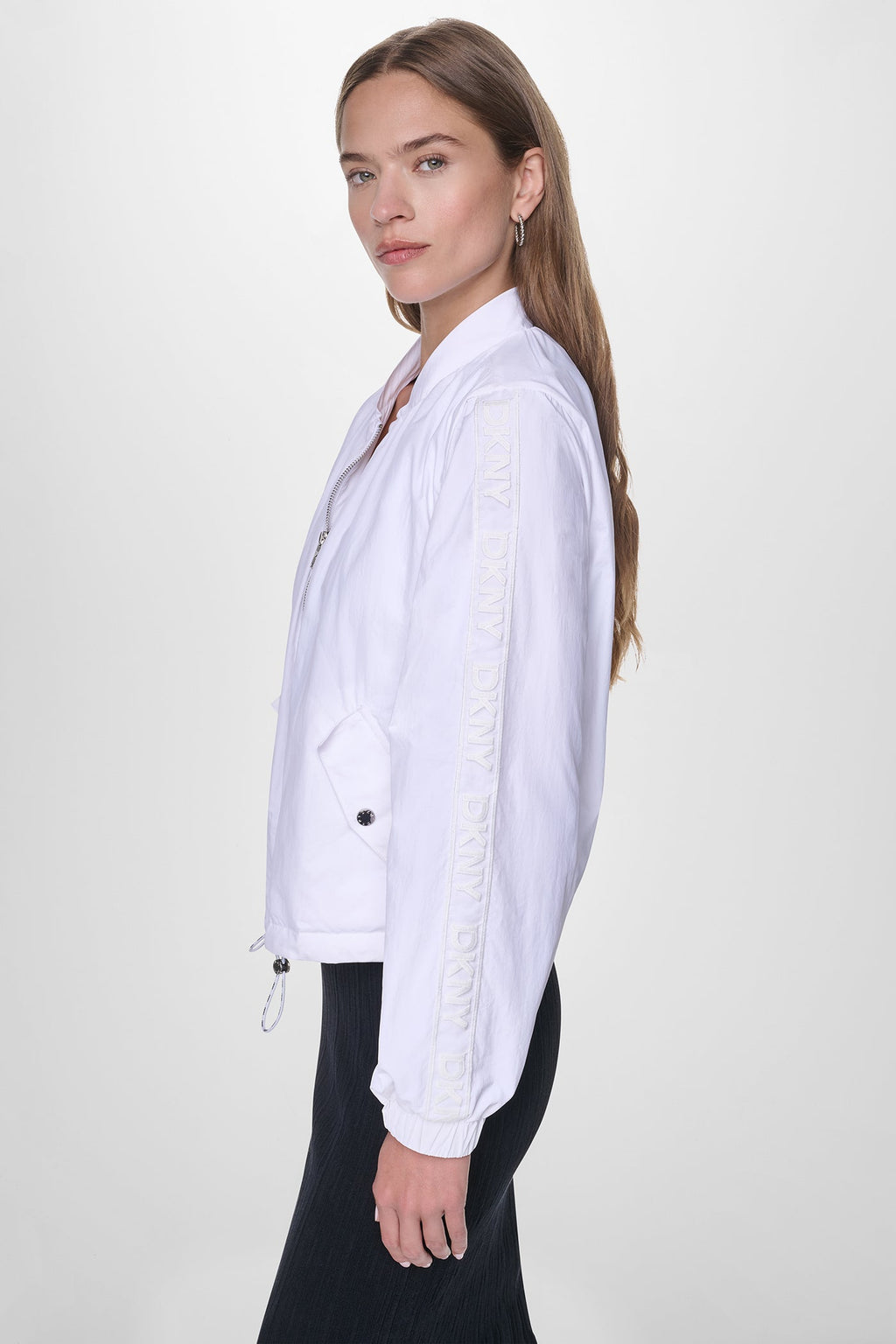 MESH LOGO TRIM HOODED JACKET