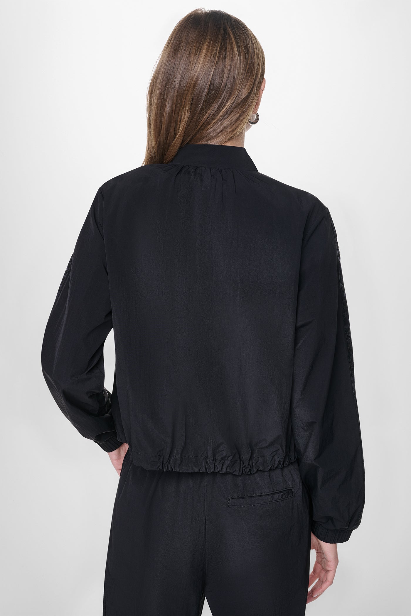 MESH LOGO TRIM HOODED JACKET