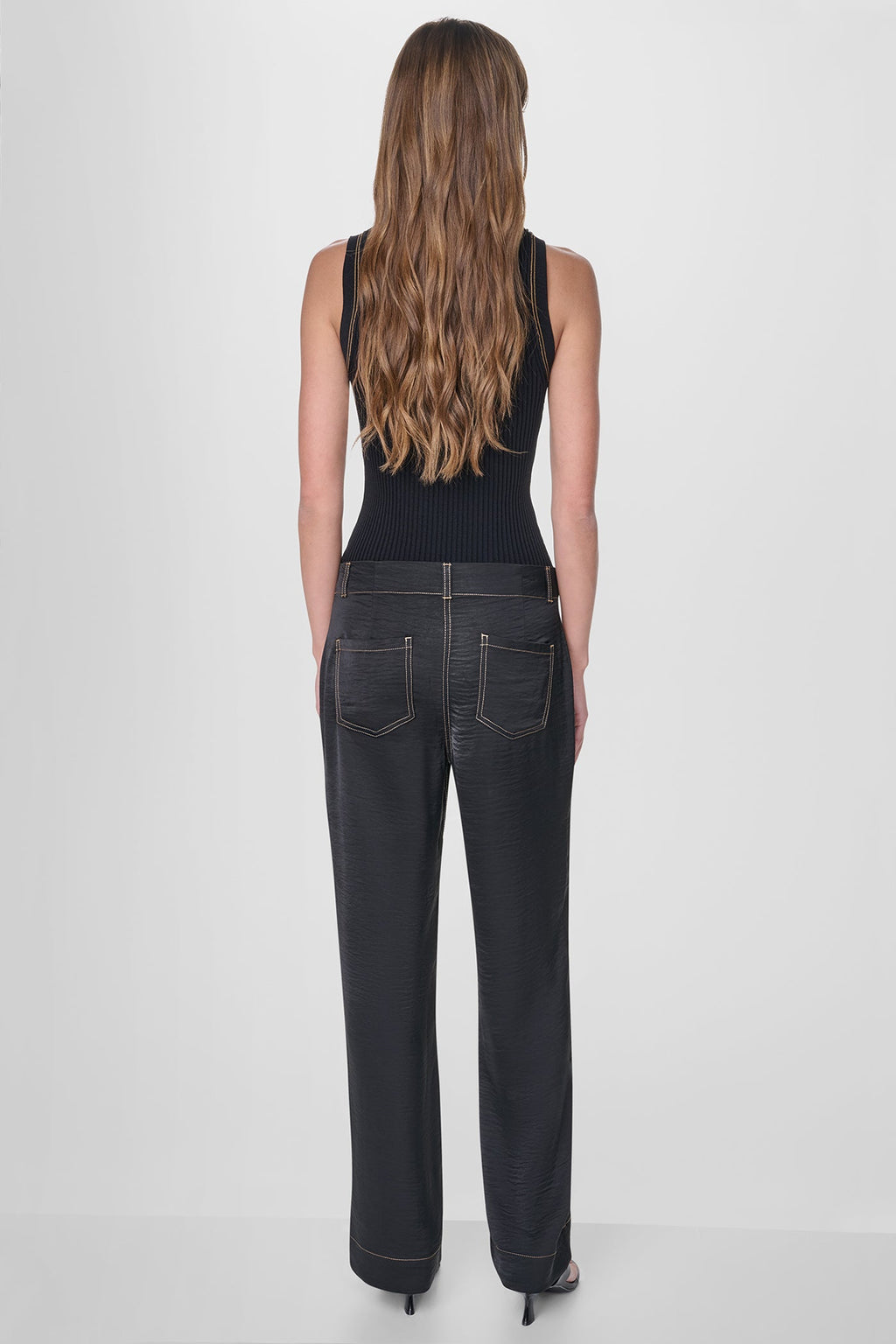 TOP STITCH STRAIGHT LEG PANT
