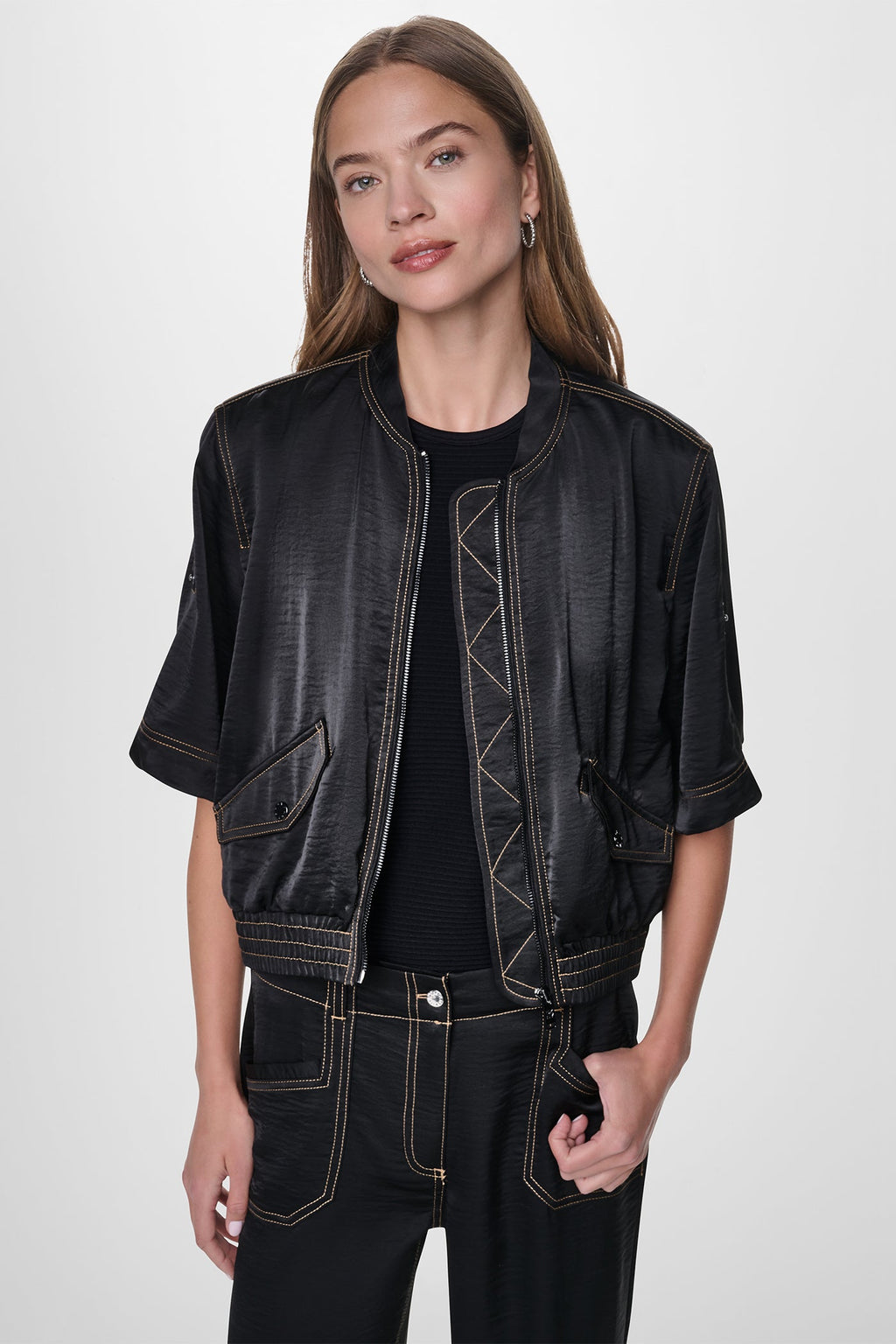 CONTRAST STITCH JACKET