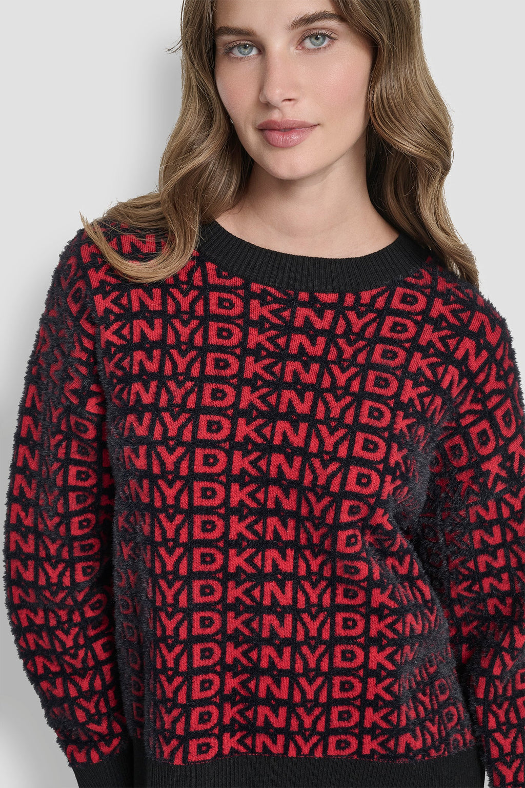FUR ALL OVER LOGO SWEATER