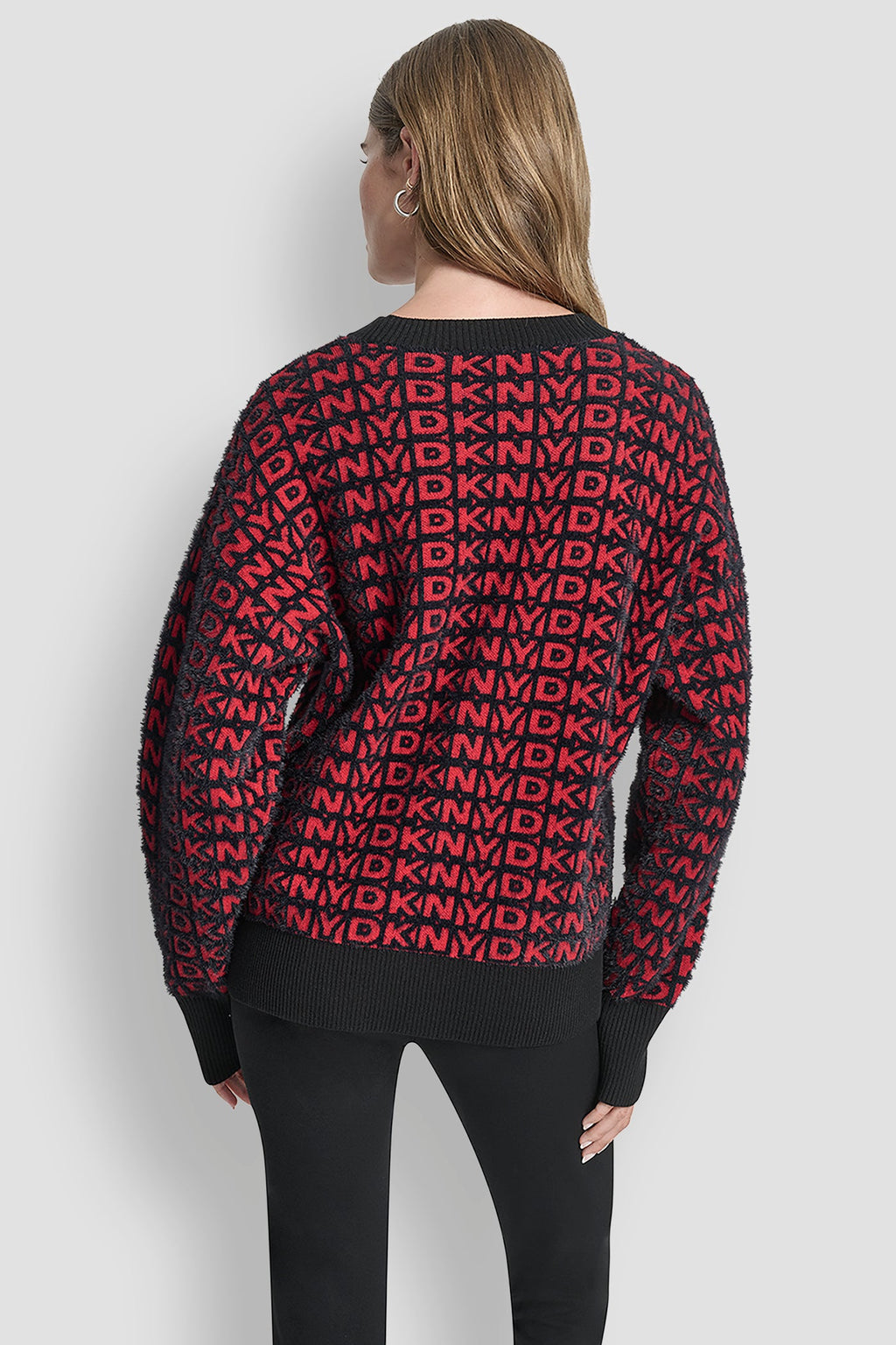 FUR ALL OVER LOGO SWEATER