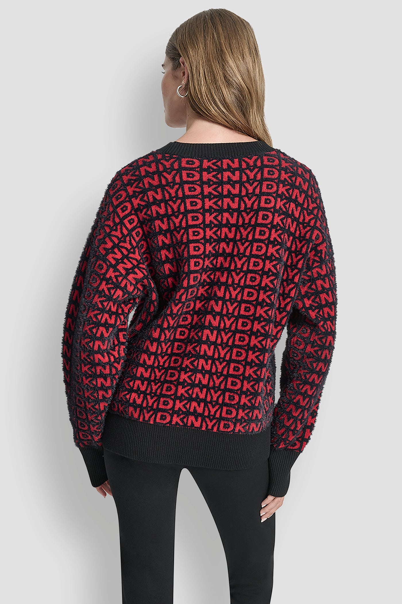 FUR ALL OVER LOGO SWEATER