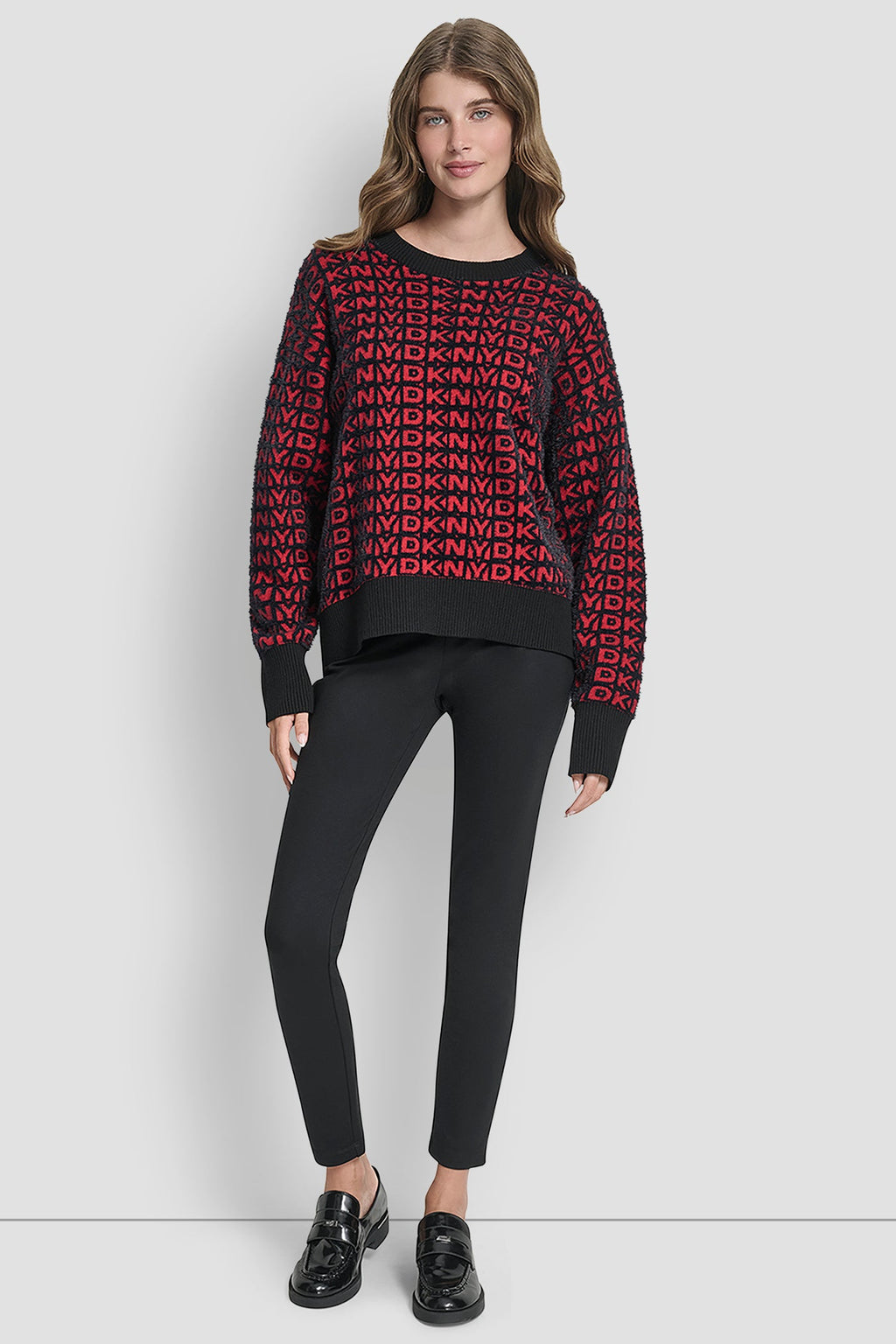 FUR ALL OVER LOGO SWEATER