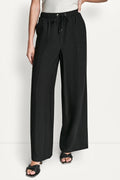SEAMED WIDE LEG PULL-ON PANT