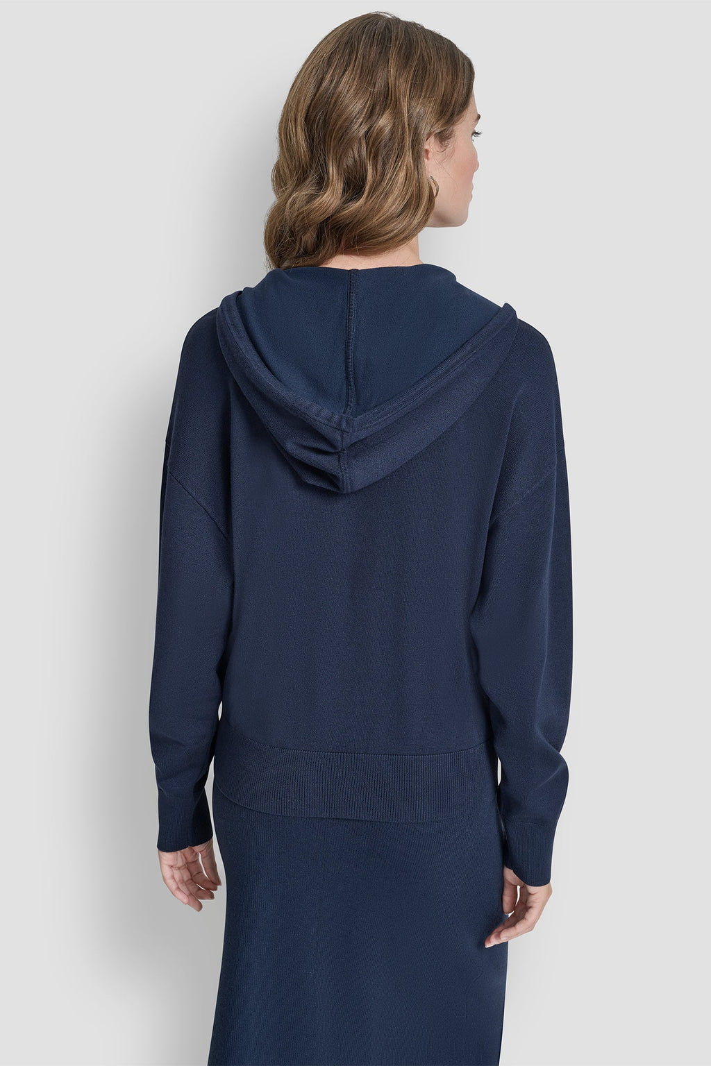 DROP SHOULDER ZIP UP HOODIE