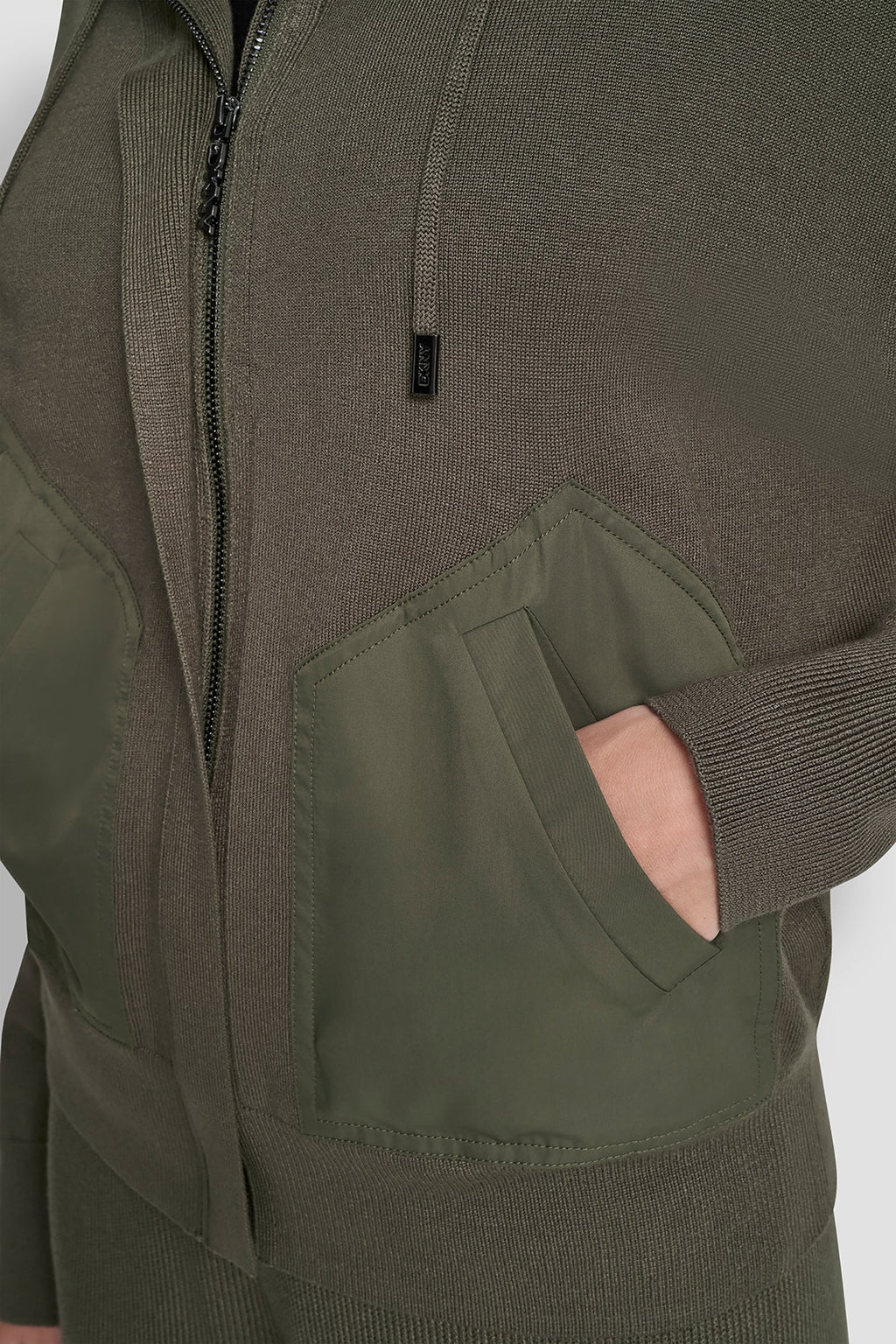 DROP SHOULDER ZIP UP HOODIE