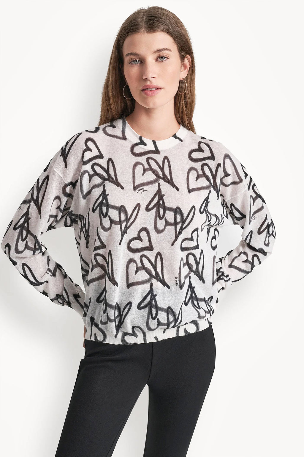 GRAFFITI HEART SWEATER