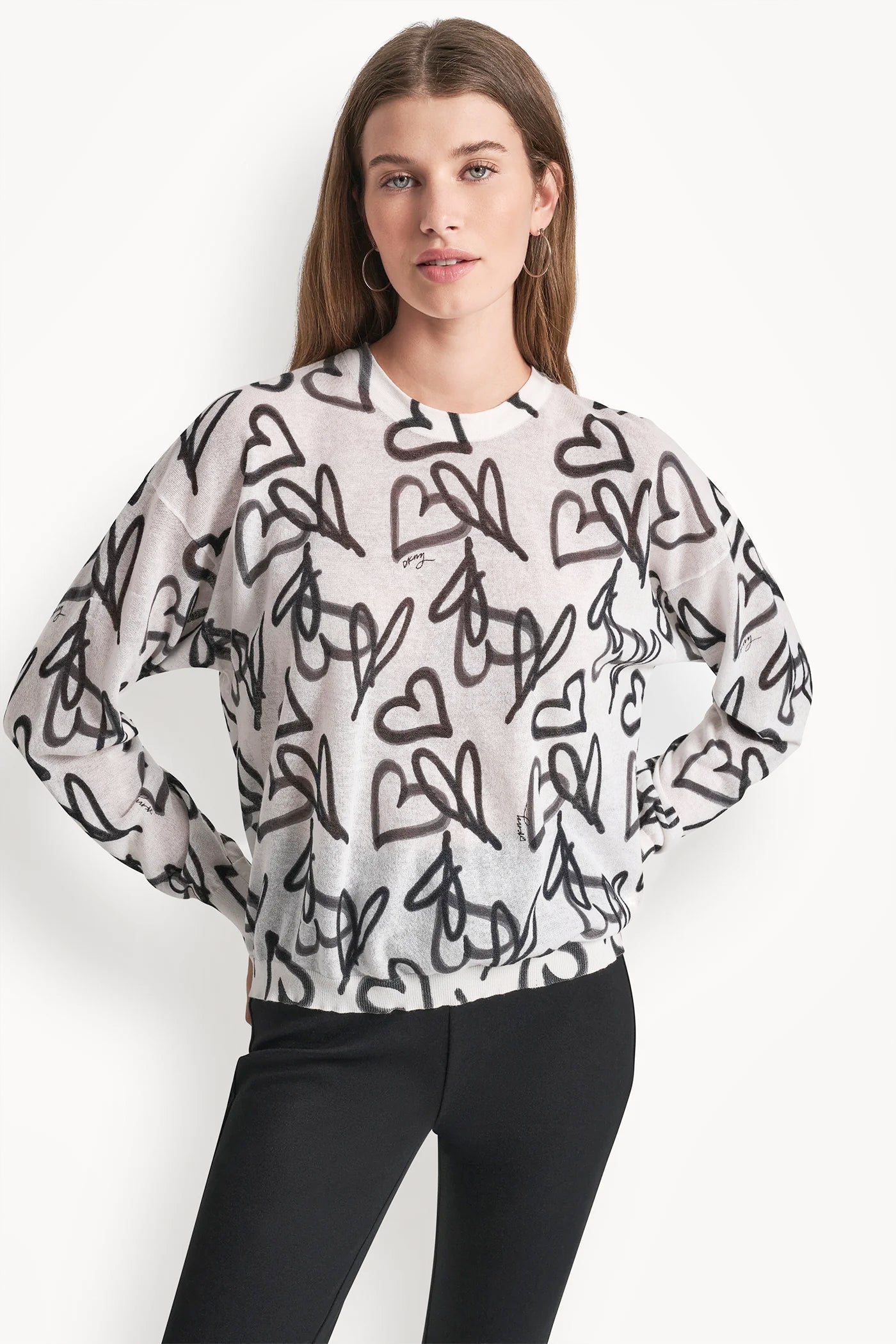 GRAFFITI HEART SWEATER