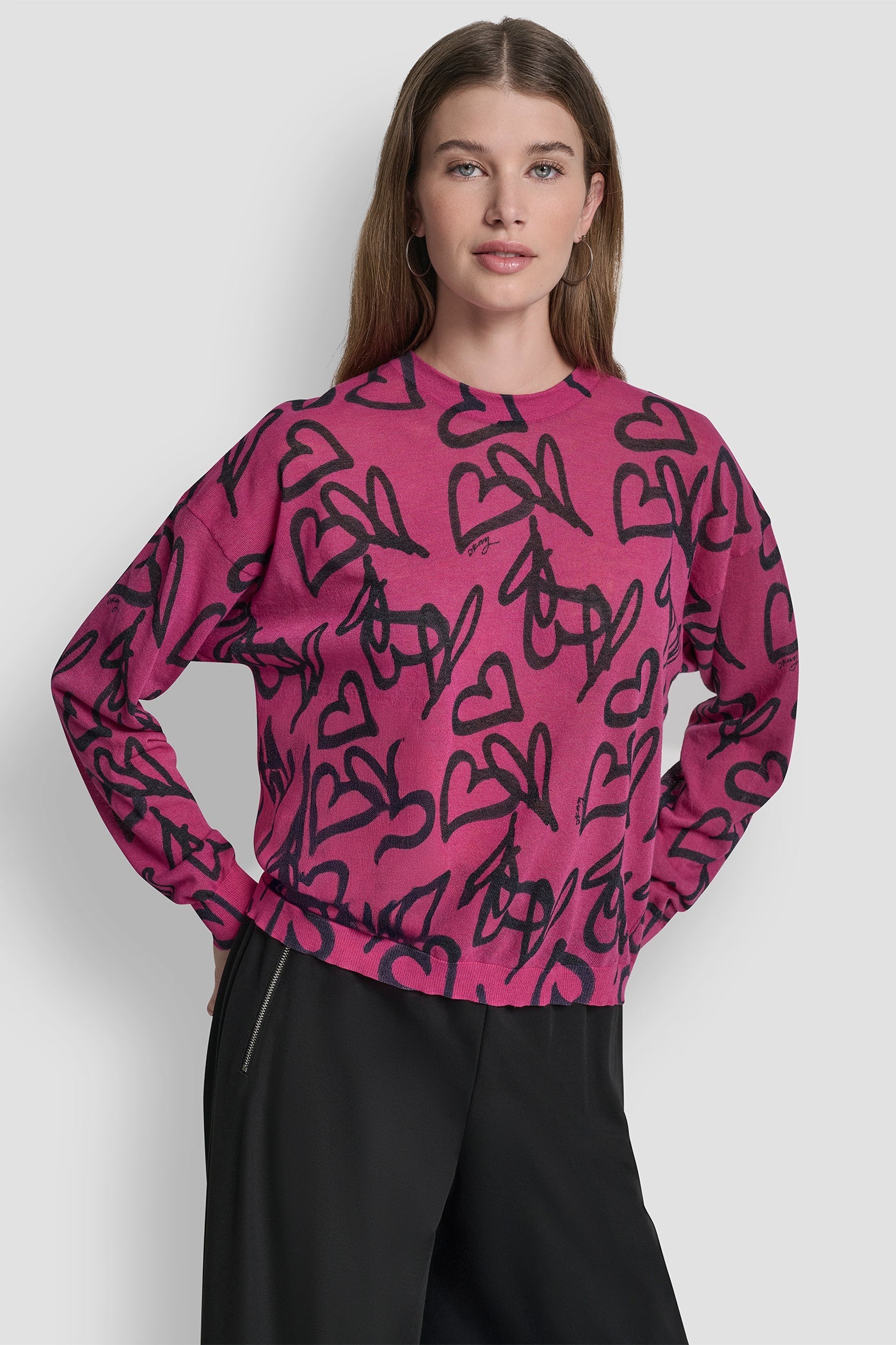 GRAFFITI HEART SWEATER