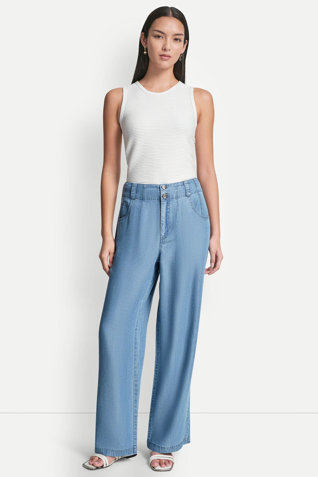 HIGH-RISE TENCEL WIDE LEG TROUSER JEAN