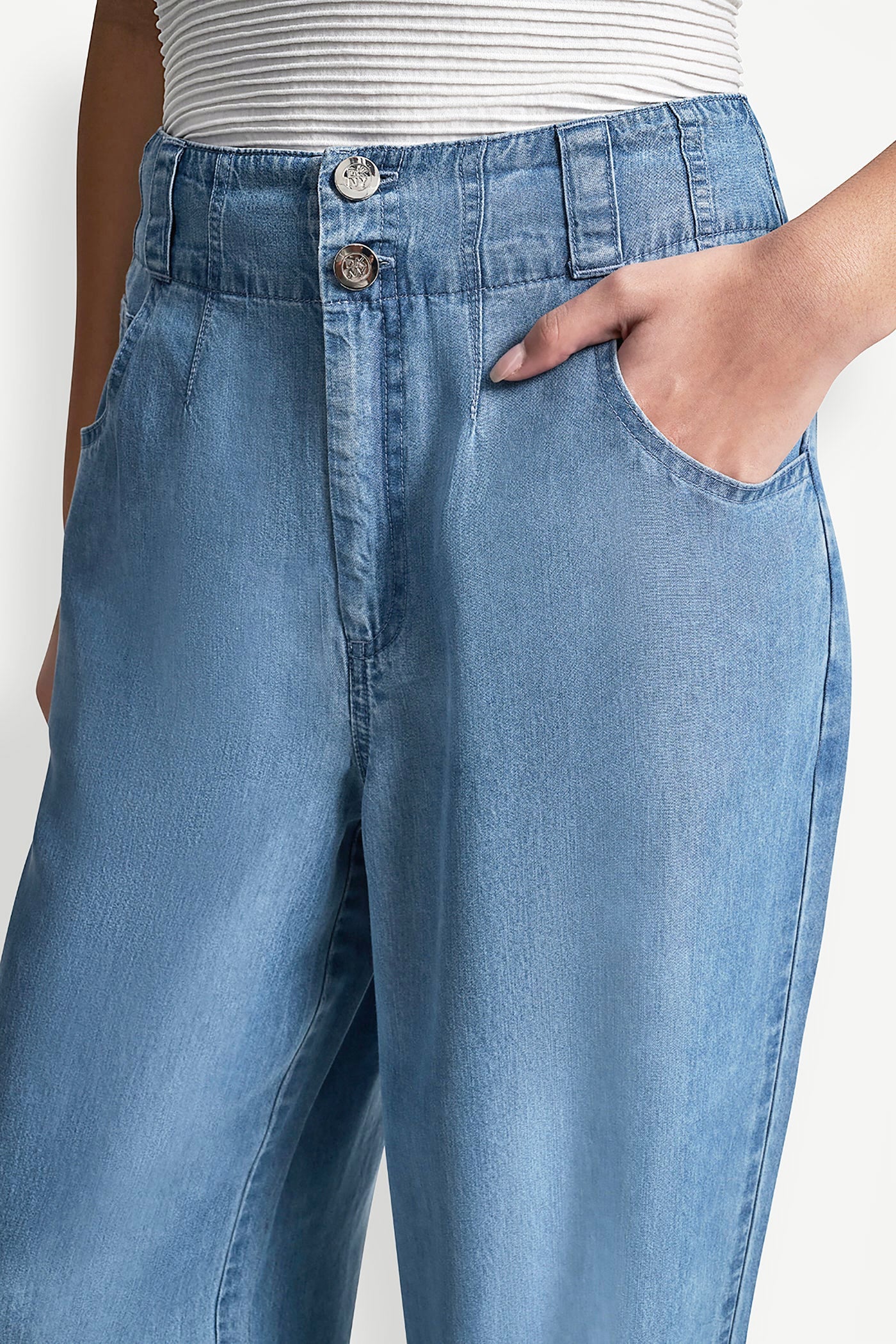 HIGH-RISE TENCEL WIDE LEG TROUSER JEAN