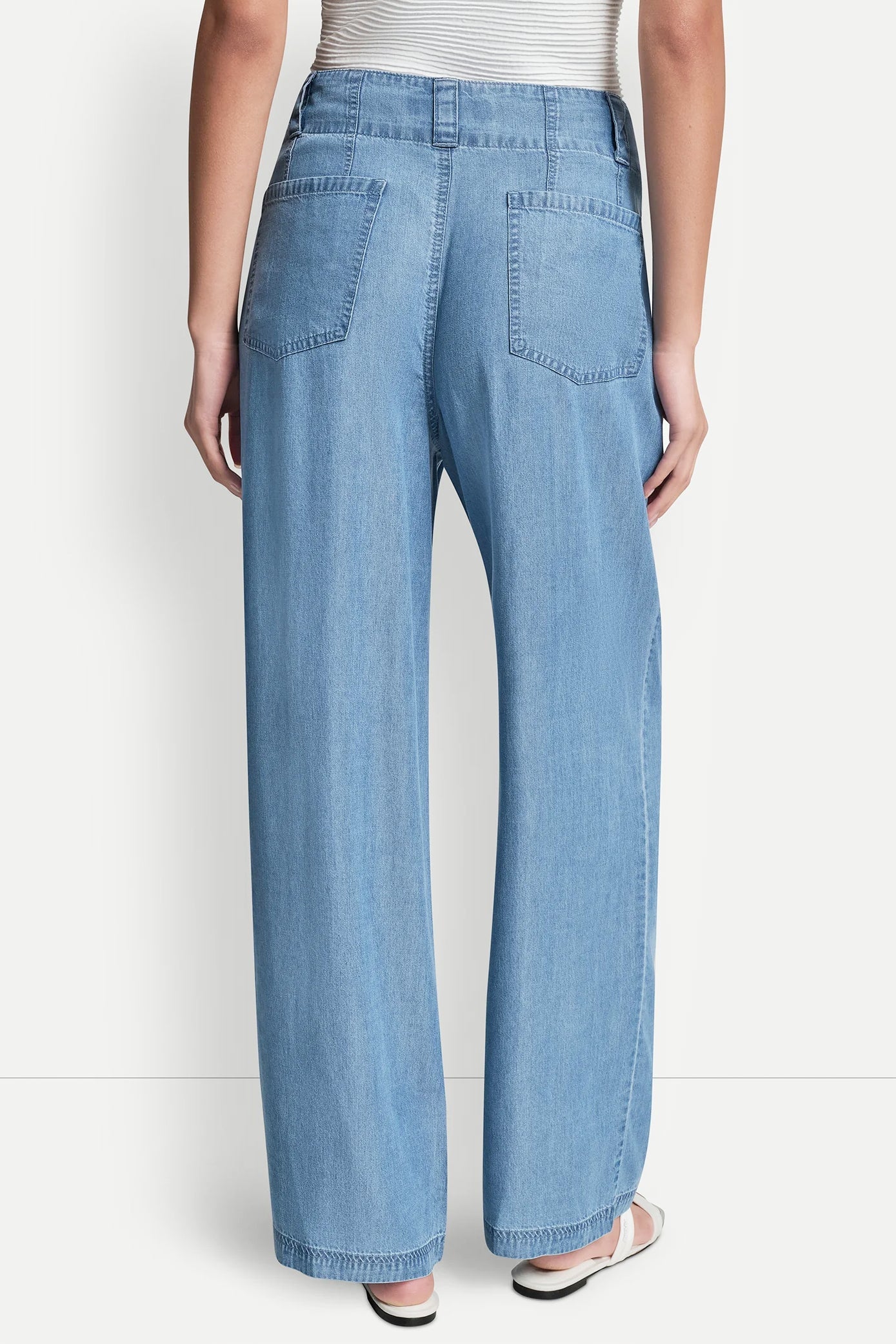 HIGH-RISE TENCEL WIDE LEG TROUSER JEAN