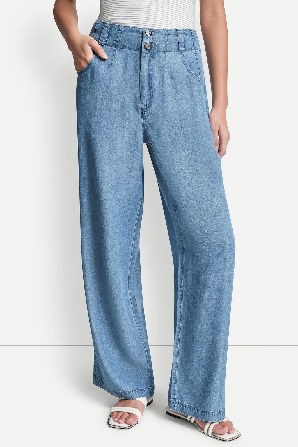 HIGH-RISE TENCEL WIDE LEG TROUSER JEAN