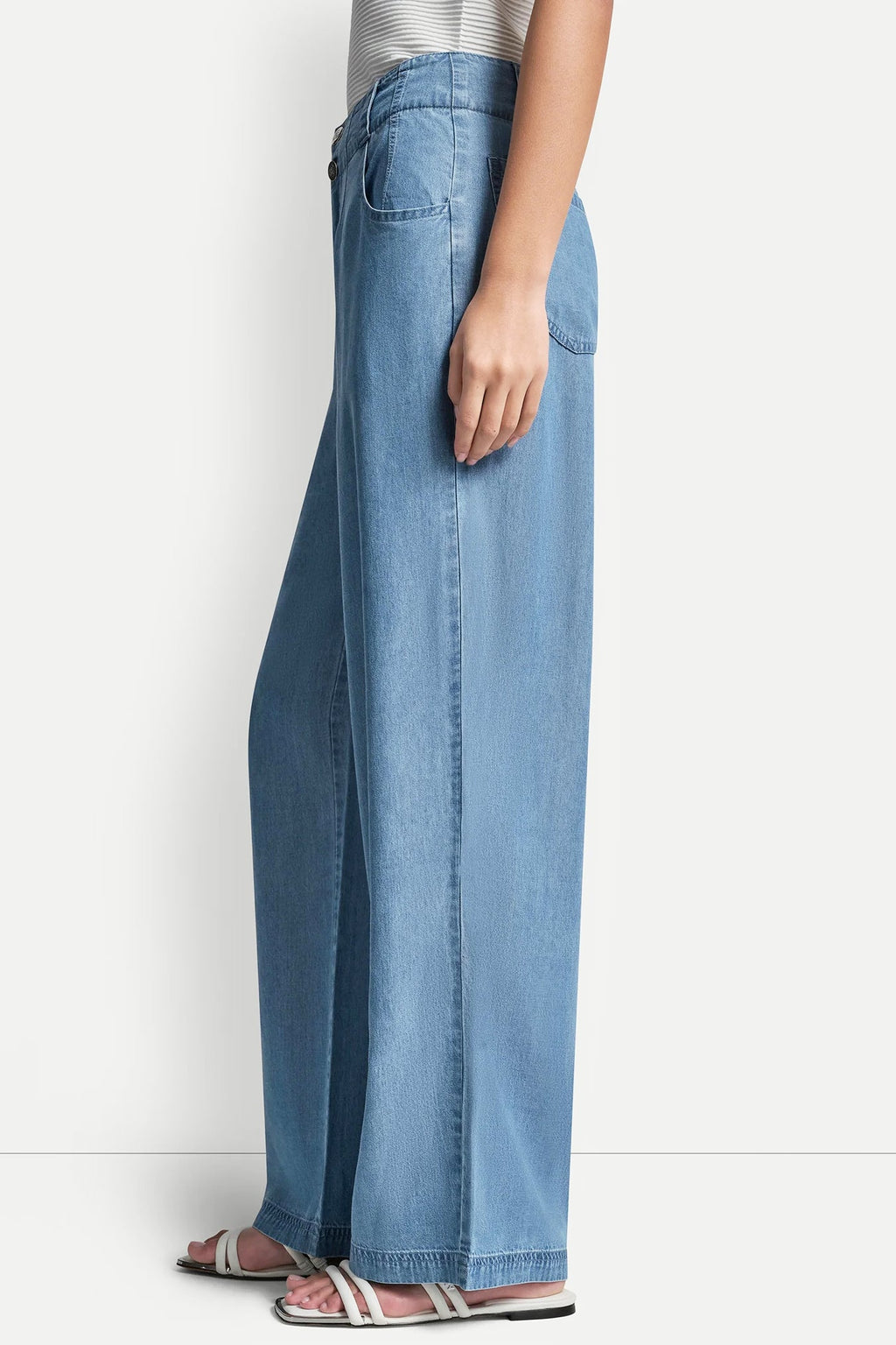 HIGH-RISE TENCEL WIDE LEG TROUSER JEAN