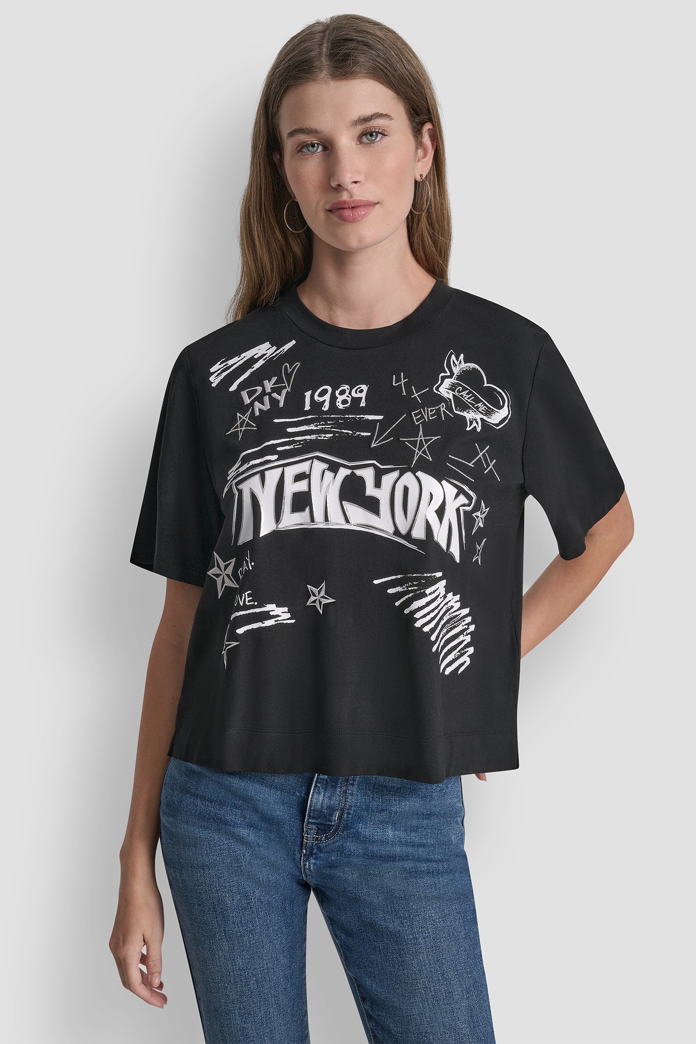 1989 NOTEBOOK SCRIBBLE GRAPHIC TEE