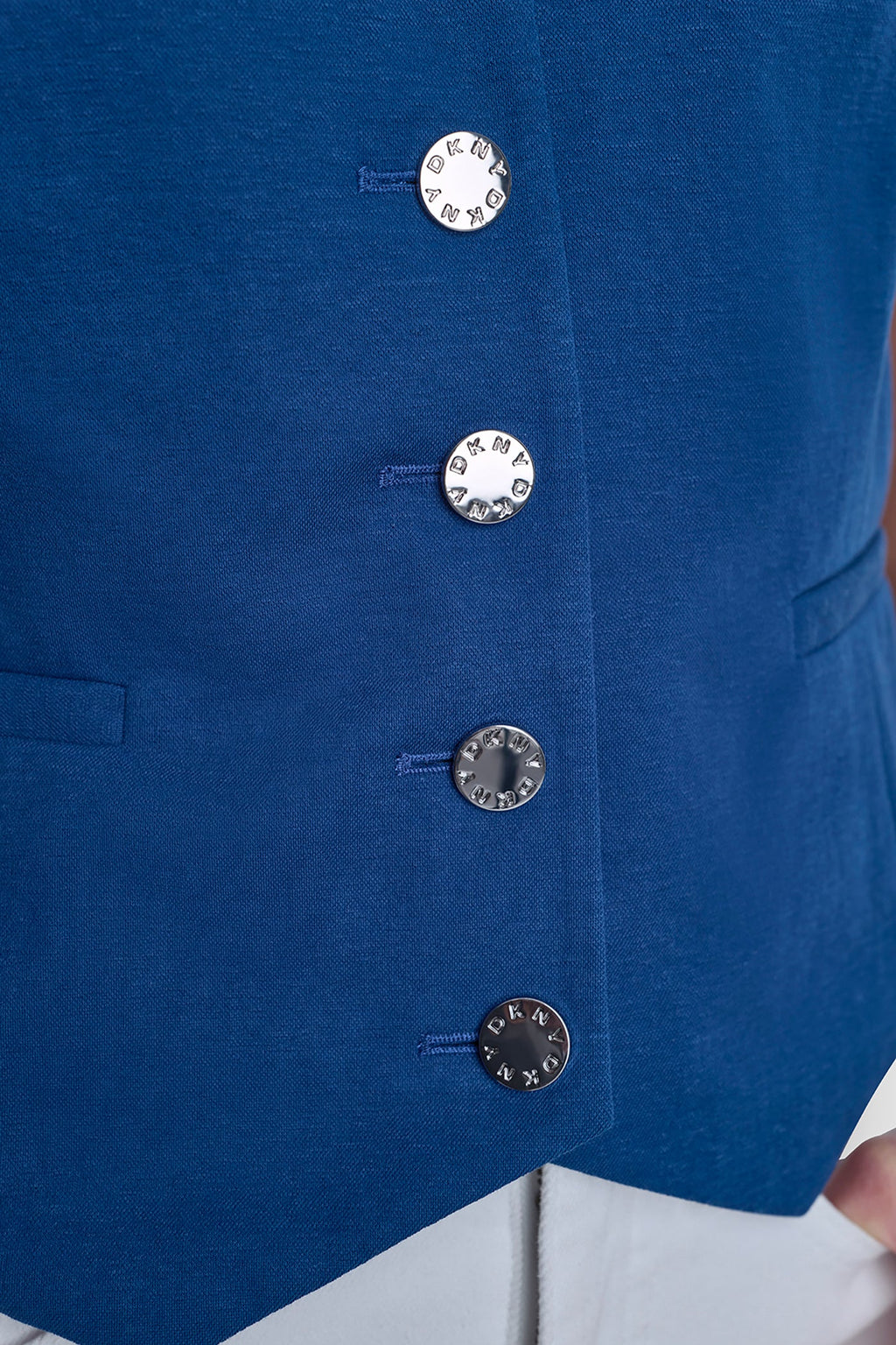 PIQUÉ BUTTON-FRONT VEST