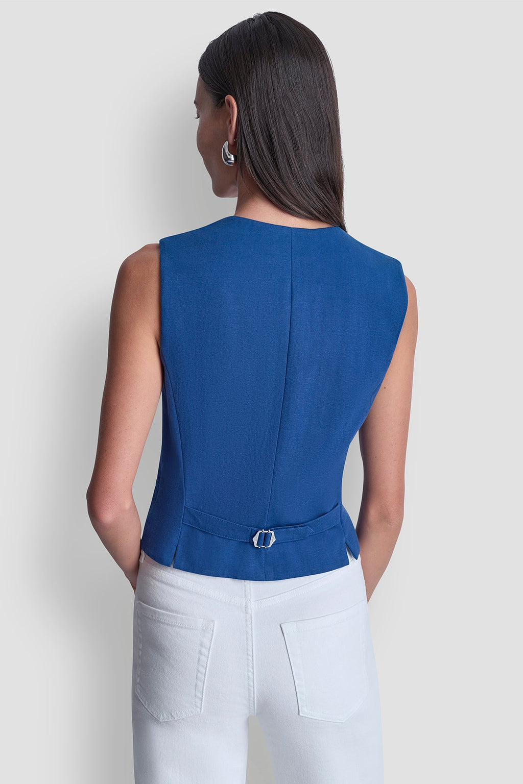 PIQUÉ BUTTON-FRONT VEST