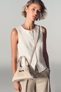 LINEN BUTTON-FRONT VEST