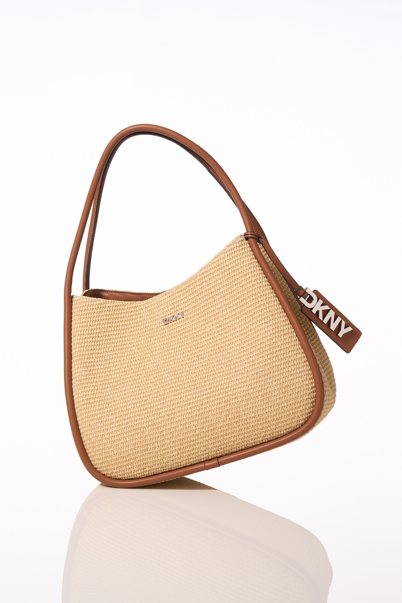 CAPRI WOVEN STRAW LARGE HOBO BAG