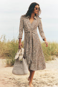 ZEBRA PRINT MIDI SHIRT DRESS